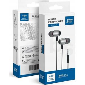 BLUE STAR słuchawki przewodowe Jack 3,5 mm z mikrofonem M09 1,2 m czarne
