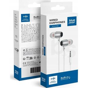 BLUE STAR słuchawki przewodowe Jack 3,5 mm z mikrofonem M09 1,2 m białe