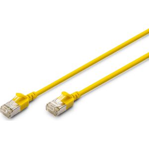 Digitus CAT 6A klasa Ea, F/FTP, skrętka dwużyłowa, Cu, LSZH, AWG 32/7, długość: 0,5 m, żółty