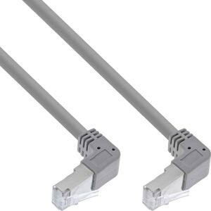 InLine InLine® Καλώδιο Patch με κλίση προς τα κάτω και στις δύο πλευρές, S/FTP (PiMf), Cat.6, 250MHz, PVC, χαλκός, γκρι, 1.83m
