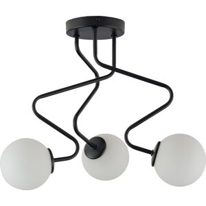 Lampa sufitowa Sigma Lampa sufitowa LED Ready czarna do pokoju dziennego Sigma ZIGZAG 33293
