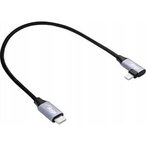 Kabel USB Akyga Kabel kątowy USB type C / Ligtning 30cm AK-USB-55 30W oplot