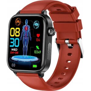 Smartwatch Rubicon SmartWatch Rubicon RNCF33 czarny czerwony rozmowy glukoza termometr .