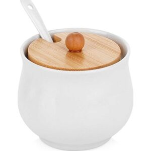 CUKIERNICA CUKIERNICZKA CERAMICZNA Z ŁYŻECZKĄ BIAŁA 139684