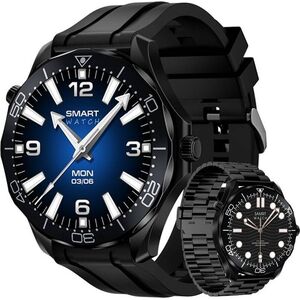 Smartwatch Veltori VT150-1 Czarny Pasek Silikonowy + Czarna Bransoleta