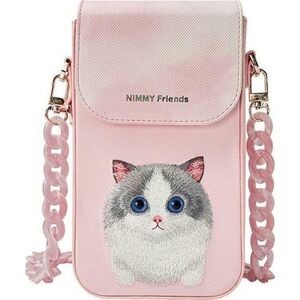 Nimmy torebka na telefon różowy/pink Big Eyed Pet 2.0 Cat