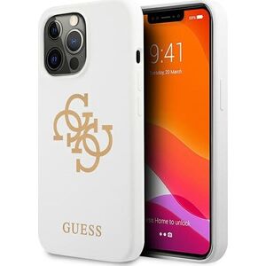 Guess Guess GUHCP13LLS4GGWH iPhone 13 Pro / 13 6,1" biały/white hard case Silicone 4G Logo