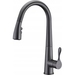 Bateria kuchenna Blue Water Kitchen faucet with pull-out hose Blue Water Stabili, graphite color