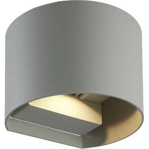 Sieninis lauko sviestuvas CILINDER, LED 2x3W, 3000K, IP54, reguliuojamo svietimo kampo, pilkas, LED line LITE