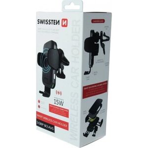 Swissten W2-AV5 Air Vent Car Holder With 15W  Wireless Charging + Micro USB Cable 1.2m