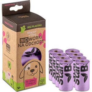 STARCHBAG BIOworki 8 rolek x 15 szt. kol. liliowy