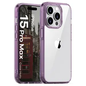 Bizon Case Halo for Apple iPhone 15 Pro Max transparent-purple