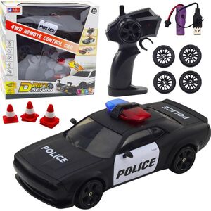 Αυτοκίνητο Sportowe Do Driftu Wymienne Koła Zdalnie Sterowany RC 4WD Policja