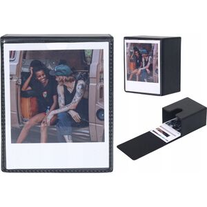 Θήκη Κουτί Box Για 100 Φωτογραφίες Για Fuji Instax Wide 400 Sq Polaroid 600 Now / Μαύρο / Παράθυρο
