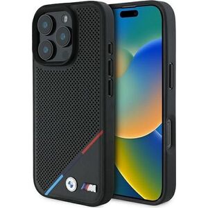 BMW BMW BMHMP16L23PUPDK iPhone 16 Pro 6.3" czarny/black hardcase M Perforated Tricolor Line MagSafe