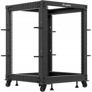 ΑΝΟΙΧΤΗ ΡΑΦΙΕΡΑ 19" 15U 600X600-1100 ΡΥΘΜΙΖΟΜΕΝΗ ΜΑΥΡΗ LANBERG
