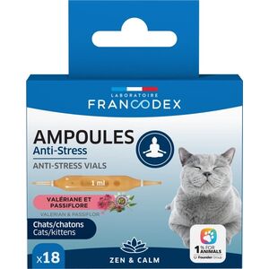 FRANCODEX Ampułki antystresowe dla kotow i kociąt x18