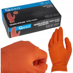 Νιτριλοειδή γάντια SOLID GRIP 50τμχ. μ. XXL πορτοκαλί (10)