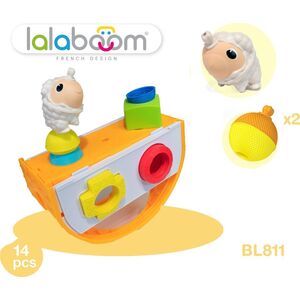 LALABOOM shape sorter with beads, 14 pcs., BL811