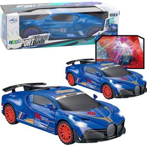 Auto Sportowe Czujnik Przeszkód Kula Led Obrót 360 Światła Dźwięk Niebieski EDUKAMP