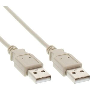 Kabel USB InLine USB-A - 0.3 m Beżowy (34303H)
