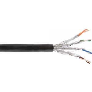 InLine Kabel instalacyjny S/FTP PiMF, Cat.7a, AWG 23, 1200 Mhz, PE, czarny, 500m (70500P)