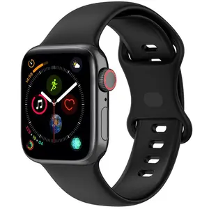 Bizon Strap Watch Silicone S Apple Watch 44/45/46/49 mm black
