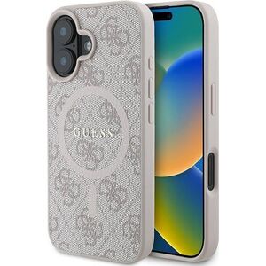 Guess Guess GUHMP16MG4GFRP iPhone 16 Plus 6.7" różowy/pink hardcase 4G Ring Classic Logo MagSafe