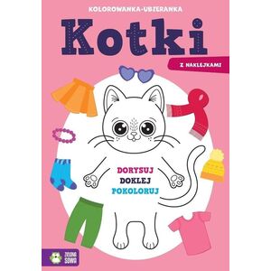 Kolorowanka ubieranka Kotki  98443
