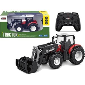 LeanToys Traktor  Czerwony Zdalnie Sterowany 2,4 G Ruchoma Łyżka 1:24