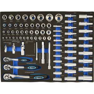 Geko Wkład- zestaw nasadek z grzechotkami 1/4"-1/2" 80el.(3)