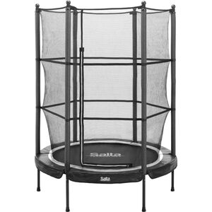 Trampolina ogrodowa Salta ogrodowa Junior z siatką wewnętrzną 4.5 FT 140 cm czarna