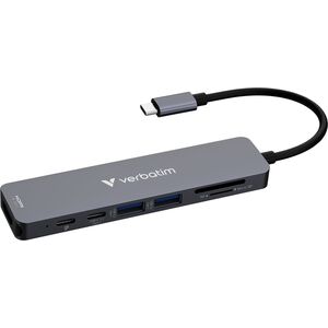 Προσαρμογέας Hub Verbatim HDMI/USB-C 3.2/USB-C/2xUSB-A 3.2/SD/microSD αλουμινίου 32158