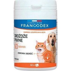 Francodex FRANCODEX PL Drożdże piwne dla psów i kotów 60 tabletek
