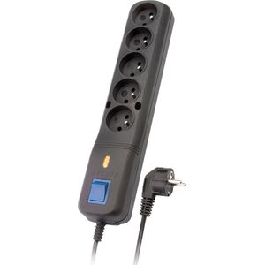 Listwa zasilająca Lestar LV-530W przeciwprzepięciowa 5 gniazd 2.5 m czarna