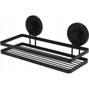 Koszyk prysznicowy Bathroom Solutions Koszyk łazienkowy na przyssawki czarny, 25 x 10 x 8,7 cm