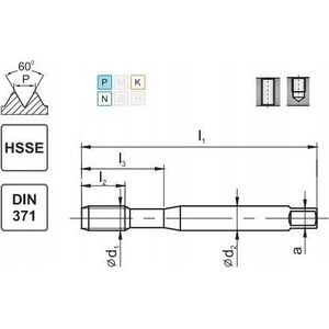 ΑΡΙΣΤΕΡΟΣ ΣΠΕΙΡΟΤΑΠΗΡΑΣ M 6 DIN-371C (6H) HSSE 800   F