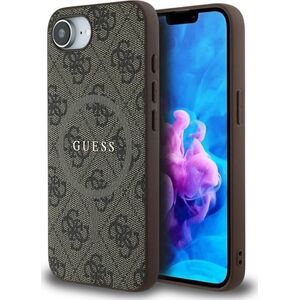 Etui Guess 4G Ring Classic Logo MagSafe  do iPhone 16e brązowy
