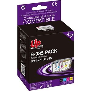 Μελάνι UPrint UPrint συμβατό με LC-985, 1xμαύρο/1xκυανό/1xματζέντα/1xκίτρινο, για Brother DCP-J315W