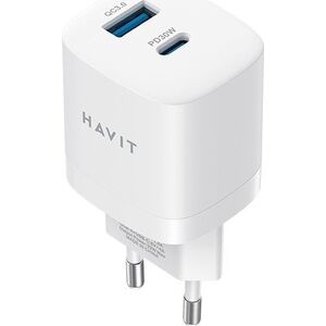 Ładowarka Havit USB-A+USB-C UC30 EU (biały)