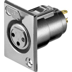 Goobay Zalane gniazdo mikrofonowe, 3 Pin - Styki 3 Pin