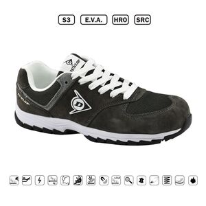 DUNLOP ΠΑΠΟΥΤΣΙΑ ΕΡΓΑΣΙΑΣ SUEDE+MESH FLYING ARROW - ΓΚΡΙ - S3,E.V.A.,HRO,SRC- ΜΕΓΕΘΟΣ41 710844 έως 12 άτοκες δόσεις