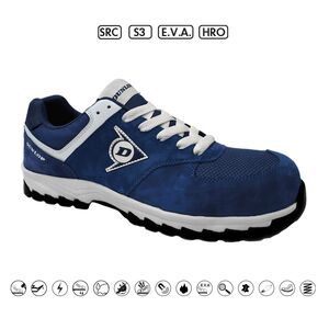 DUNLOP ΠΑΠΟΥΤΣΙΑ ΕΡΓΑΣΙΑΣ SUEDE+MESH  FLYING ARROW - ΜΠΛΕ  - S3,E.V.A.,HRO,SRC- ΜΕΓΕΘΟΣ44 710855 έως 12 άτοκες δόσεις
