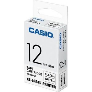 Casio Μαύρο σε Λευκό 1 Πακέτο 12mmx8m