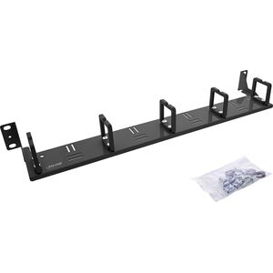 Πάνελ διαχείρισης καλωδίων InLine® 19", 5 πλαστικοί βρόχοι οριζόντια, RAL 9005, μαύρο