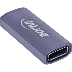 Προσαρμογέας InLine® USB4, Υποδοχή USB-C/Υποδοχή, Αλουμίνιο, γκρι