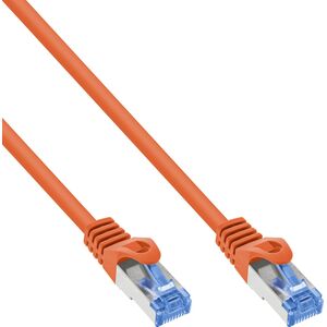 Καλώδιο Patch InLine®, Cat.6A, S/FTP, TPE (LSZH), CCA, πορτοκαλί, 0,3m