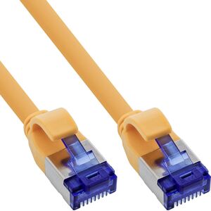 InLine® Καλώδιο Patch Slim, Cat.6A, S/FTP, TPE (LSZH) εύκαμπτο, PoE, κίτρινο, 10m