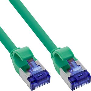 Καλώδιο Patch InLine® Slim, Cat.6A, S/FTP, TPE (LSZH) ευέλικτο, PoE, πράσινο, 5m