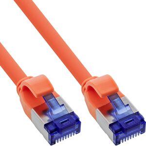 InLine® Καλώδιο Patch Slim, Cat.6A, S/FTP, TPE (LSZH) ευέλικτο, PoE, πορτοκαλί, 5m